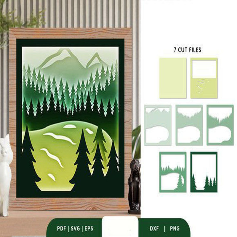 1080x1080 size Lake-in-The-Forest-3D-Shadow-Box-SVG-3D-SVG-67452300-2-580x386.jpg