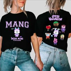 bt21 mang t-shit, inside mang shirt, hoseok shirt, bt21 all characters, cooky koya rj shooky mang chimmy tata cooky van
