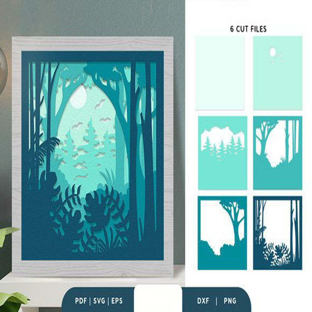 1080x1080 size Dense-Forest-3D-Light-Box-Paper-Cut-3D-SVG-67438503-2-580x386.jpg