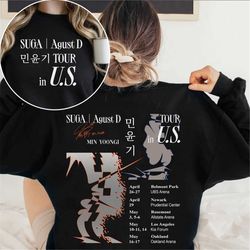 suga agust d tour sweatshirt, agust d world tour shirt, agust d shirt, min yoongi shirt, suga daechwita, kpop shirt