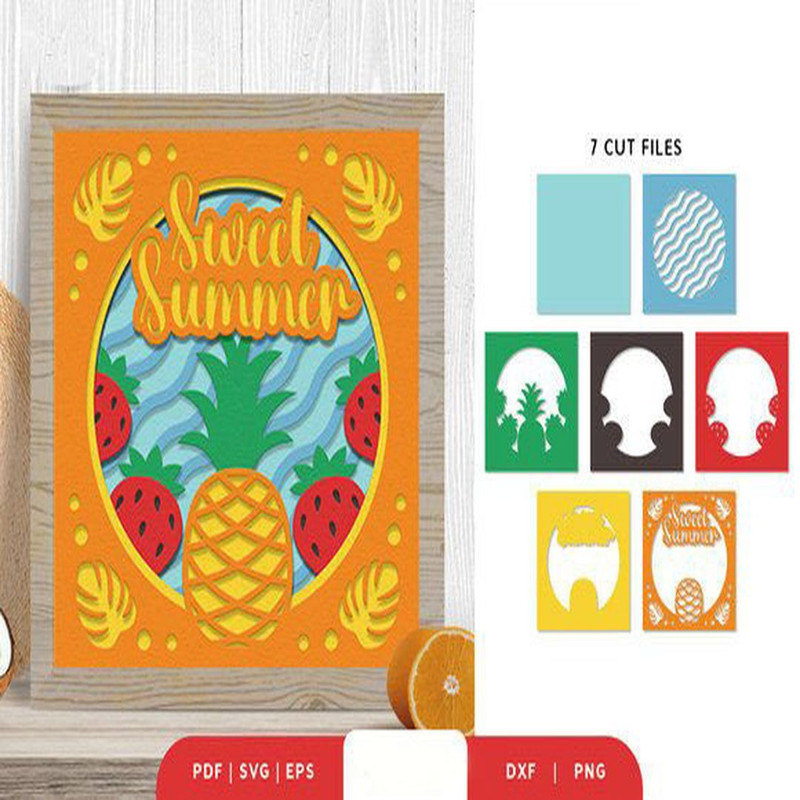 1080x1080 size Sweet-Summer-Pineapple-3D-Shadow-Box-3D-SVG-67768853-2-580x386.jpg