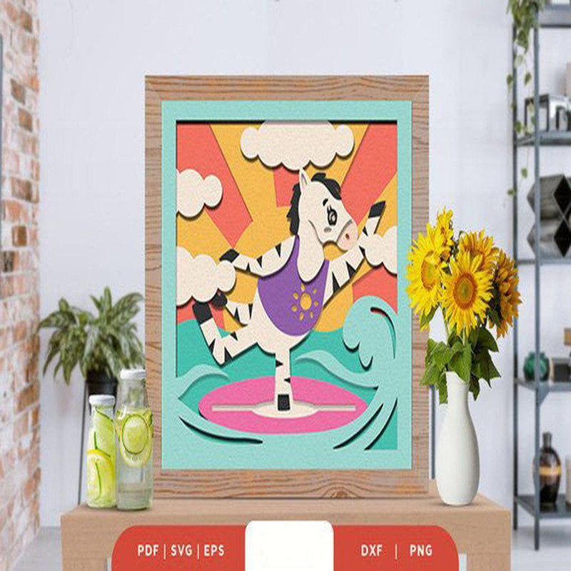 1080x1080 size Surfer-Zebra-in-The-Beach-3D-Papercut-3D-SVG-67768789-1-1-580x386.jpg