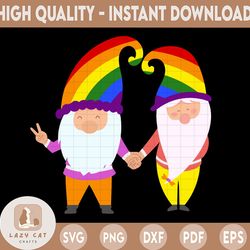 Funny Dwarfs SVG, Lgbt symbol svg for cricut,  LGBT Pride Rights Power Homosexual Lesbian Love Design silhouette, digita
