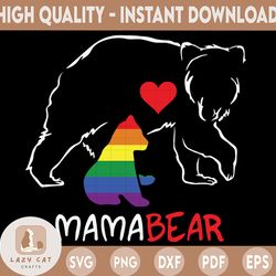 mama bear & baby bear svg, bear family svg, gay pride svg, lgbt svg, lgbt flag svg, lgbt pride svg, lgbtq svg, rainbow s