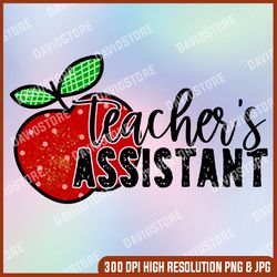teacher's assistant png, glitter apple, teacher day