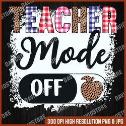 teacher mode off png, leopard teacher day, mode off teacher, sublimation, leopard apple