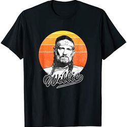 official willie nelson sunset photo t-shirt