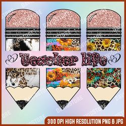 teacher life png sublimation design, teacher western png, love teacher png, teacher png, back to school png, pencil png