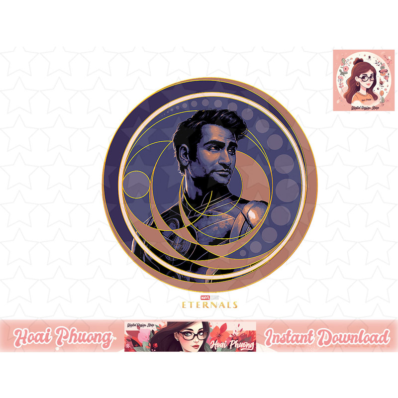 Marvel Eternals Kingo Portrait Badge T-Shirt copy.jpg
