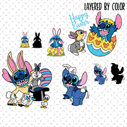 easter lilo and stitch svg bundle, easter svg, easter lilo svg, easter stitch svg, bunny stitch svg, easter disney svg,