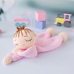 Crochet Comforter Lovey Pattern, Crochet Doll Snuggler, Pattern Baby Doll, Amigurumi Doll, Comforter Baby Doll, Tutorial
