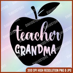teacher grandma svg, teacher day apple, black apple, svg, cut file, teacher, grandma