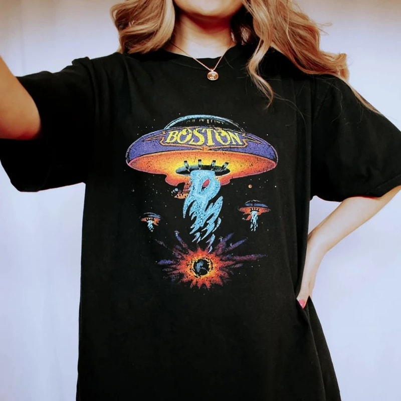 Boston Shirt, Boston Band T Shirt, Boston Rock Band Concert Tour 1987 Shirt, Rock Band Lovers