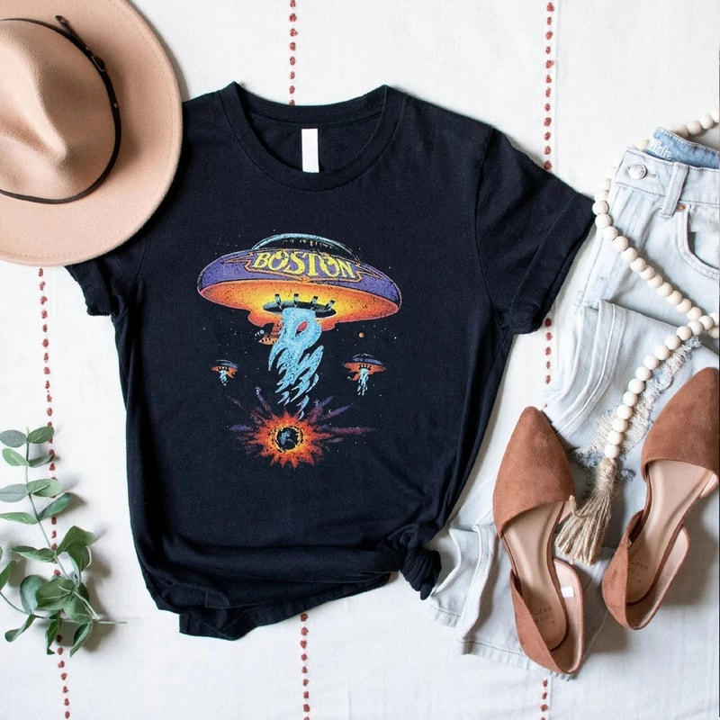 Boston Shirt, Boston Band T Shirt, Boston Rock Band Concert Tour 1987 Shirt, Rock Band Lovers