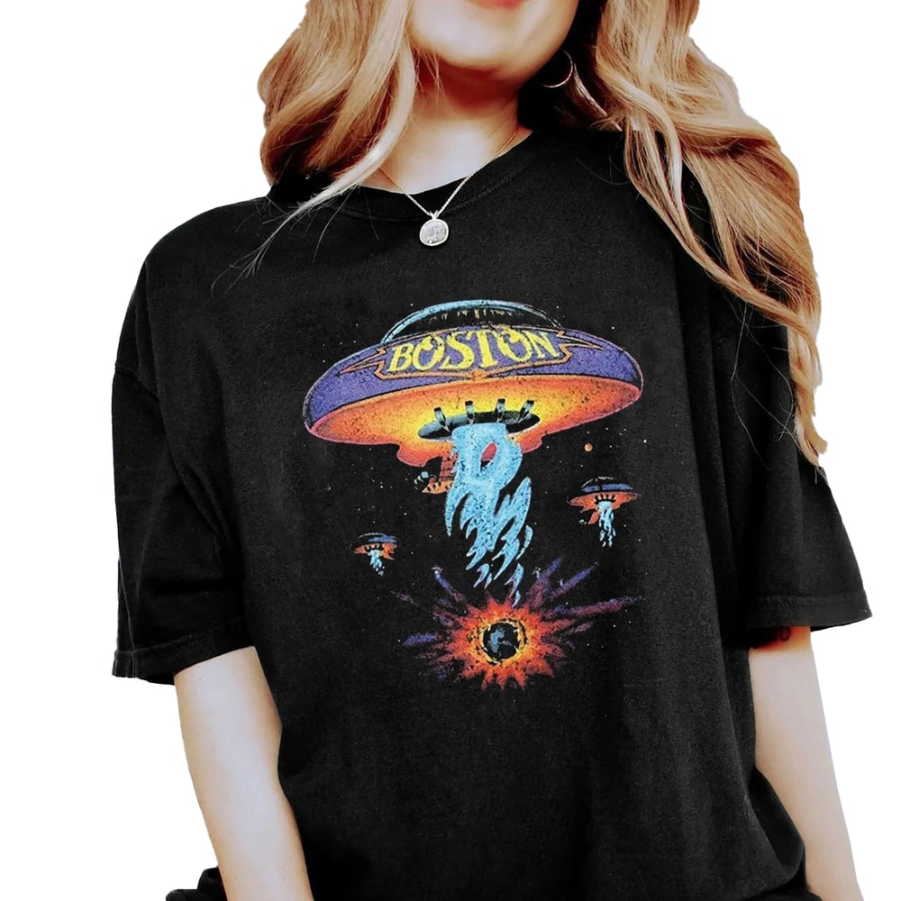 Boston Shirt, Boston Band T Shirt, Boston Rock Band Concert Tour 1987 Shirt, Rock Band Lovers
