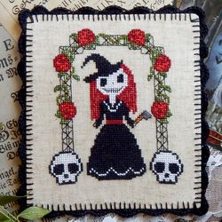 Your Lovely Doll cross stitch pattern Halloween cross stitch chart Spooky cross stitch