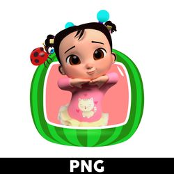 baby cece cocomelon png, cocomelon character png, cocomelon png, cocomelon birthday png - digital file