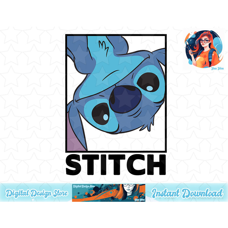 Disney Lilo & Stitch Grid Cute Face Stitch Portrait T-Shirt copy.jpg