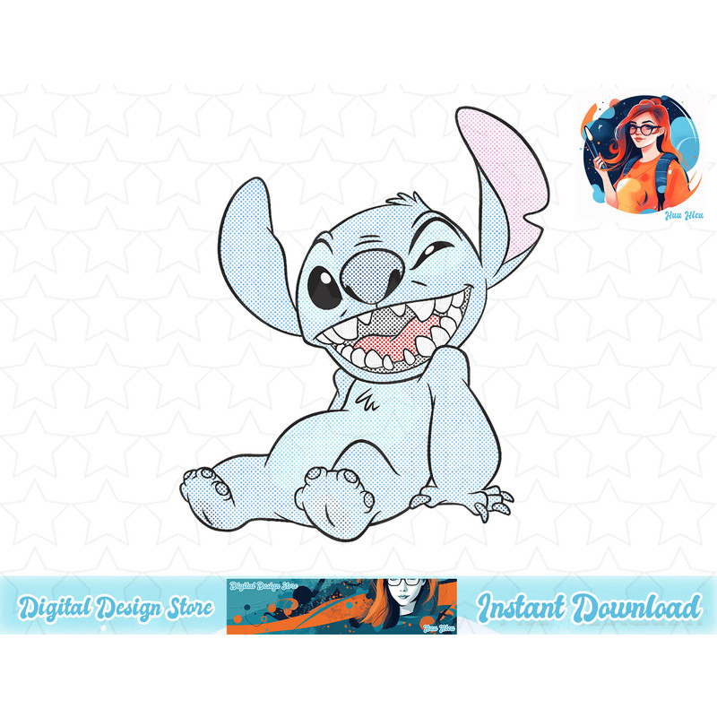 Disney Lilo & Stitch Halftone Stitch Portrait T-Shirt copy.jpg