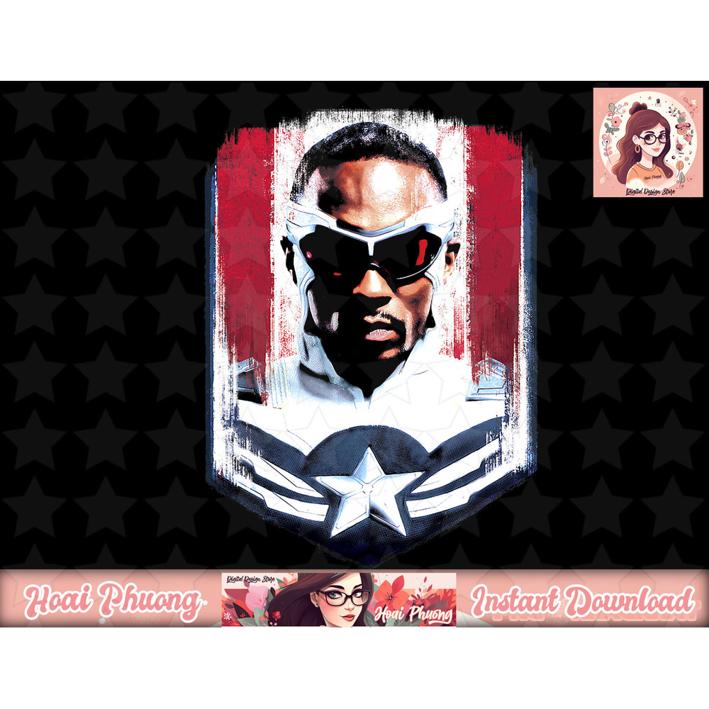 Marvel Falcon Winter Soldier Sam Captain America Portrait T-Shirt copy.jpg