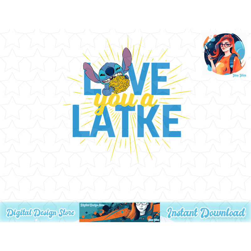 Disney Lilo & Stitch Hanukkah Love You A Latkes T-Shirt copy.jpg