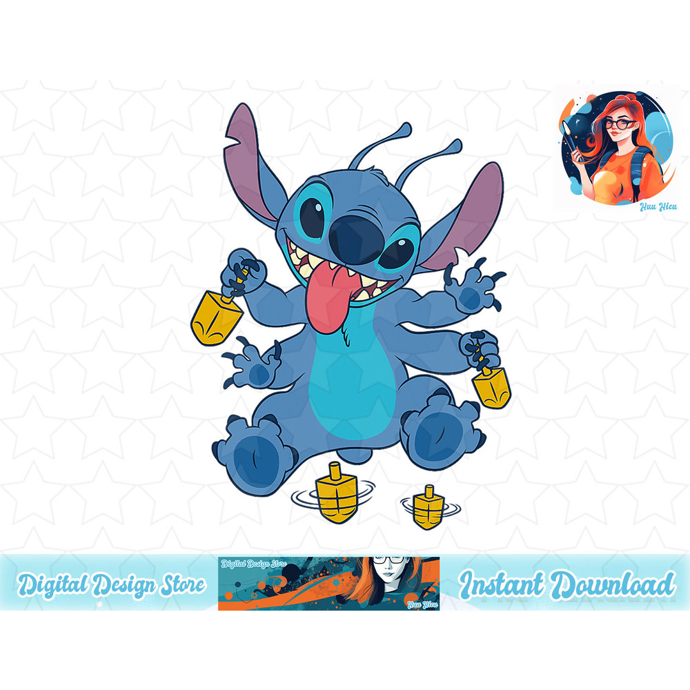 Disney Lilo & Stitch Hanukkah Spinning Dreidel Fun T-Shirt copy.jpg