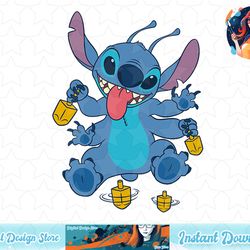disney lilo & stitch hanukkah spinning dreidel fun t-shirt copy png sublimate