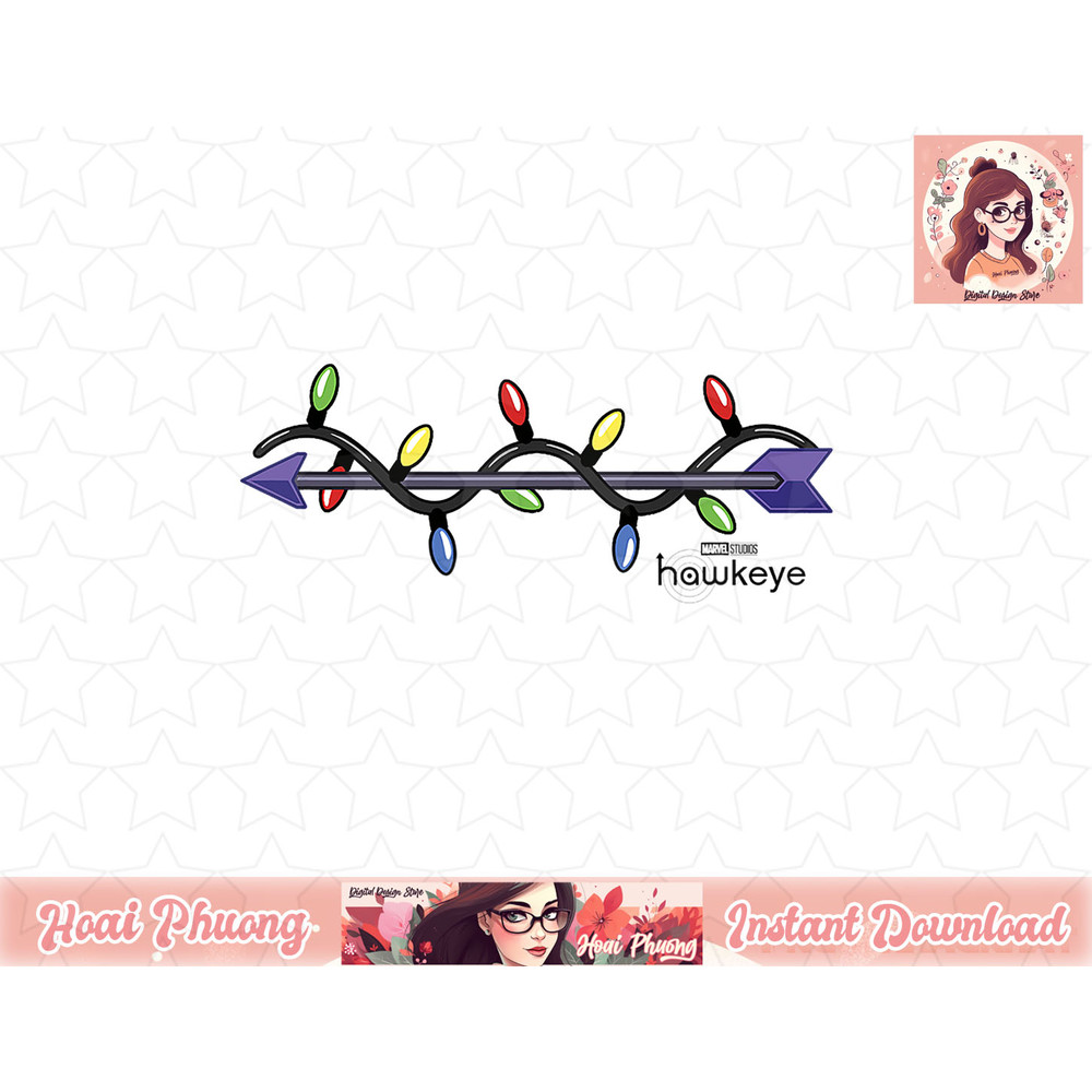 Marvel Hawkeye Christmas Lights Arrow Logo T-Shirt copy.jpg