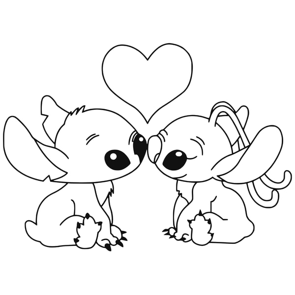 Stitch And Angel Coloring Pages Stitch and angel coloring pages