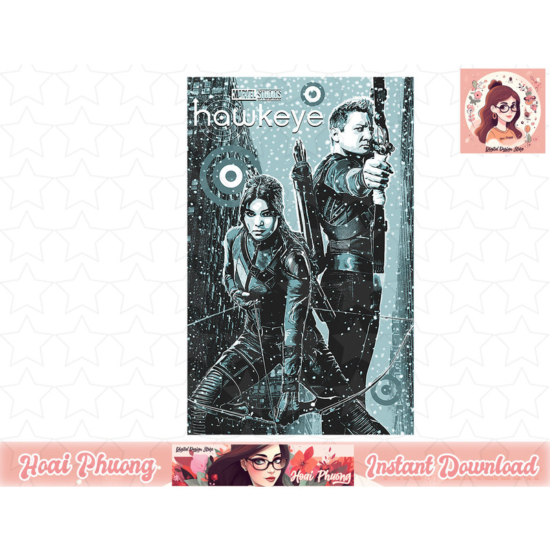 Marvel Hawkeye Clint and Kate Bows Ready Poster T-Shirt copy.jpg