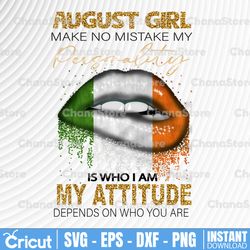 august girl - black queen my attitude png, birthday gift, instant download / png printable / digital print design