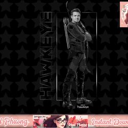 marvel hawkeye disney plus black and white hero pose t-shirt copy png sublimate