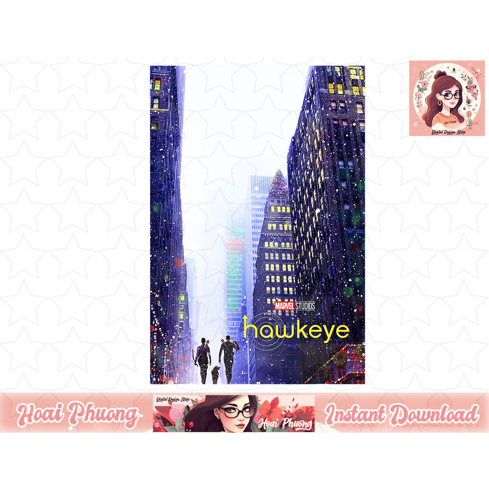 Marvel Hawkeye Disney Plus Group Shot Cityscape Poster T-Shirt copy.jpg
