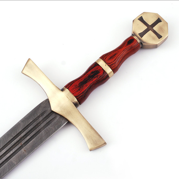 Holy Knights Damascus Steel Templar Knight Swords near me.png
