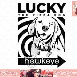 marvel hawkeye disney plus lucky the pizza dog target logo t-shirt copy png sublimate