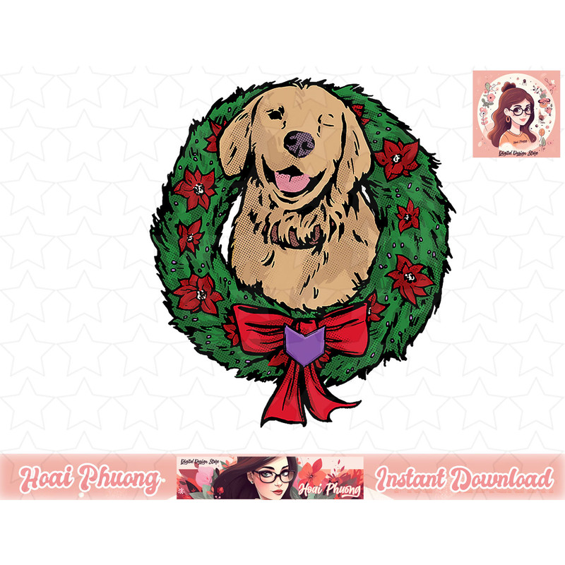 Marvel Hawkeye Lucky the Pizza Dog Holiday Wreath T-Shirt copy.jpg