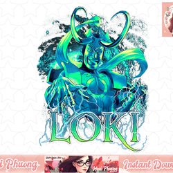 marvel loki master of mischief psycho lightning grin t-shirt t-shirt copy png sublimate