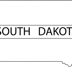 american_borders_map_south_dakota_state_svg vector file for laser engraving, cnc router, cutting, engraving, cricut, vin