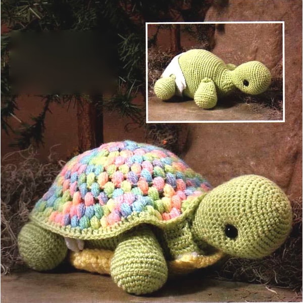 Stuffed Turtle Toy Pattern Crochet Turtle pattern - Stuffed Toy Vintage patterns PDF In | Inspire ...