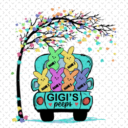 gigis peeps on truck svg, easter svg, gigis peeps svg, easter gigi svg, grandmas peeps svg, easter grandchild svg, easte