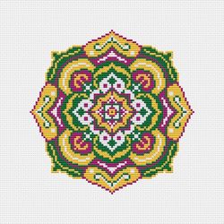 Mandala cross stitch pattern Mandala counted cross stitch pattern Ornament cross stitch pattern Simple mandala