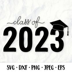 Class of 2023 SVG. Graduation party decorations. Prom sign