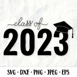 class of 2023 svg. graduation party decorations. prom sign