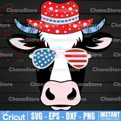 4th of july svg, cow svg, independence day svg, american flag svg, patriotic, svg files for cricut, cut file, dxf files