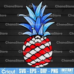 hawaiian pineapple american flag svg, pineapple 4th of july svg, pineapple american flag svg, patriotic day svg,