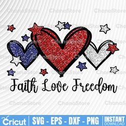 july 4th png, patriotic 4th of july american flag heart faith love freedom png, independence day png, american png