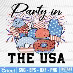 4th of july png, party in the usa png, fourth of july png, retro 4th of july png, 4th of july sublimation design