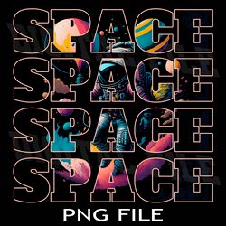 space space space space inscription astronaut with balloons in space png download digital sublimation files