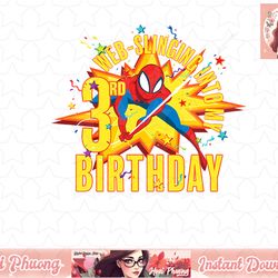 marvel spider-man web-slinging 3rd birthday t-shirt copy png sublimate