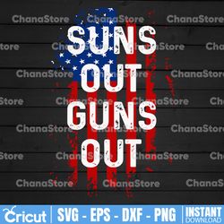 suns out guns out america flag png sublimation